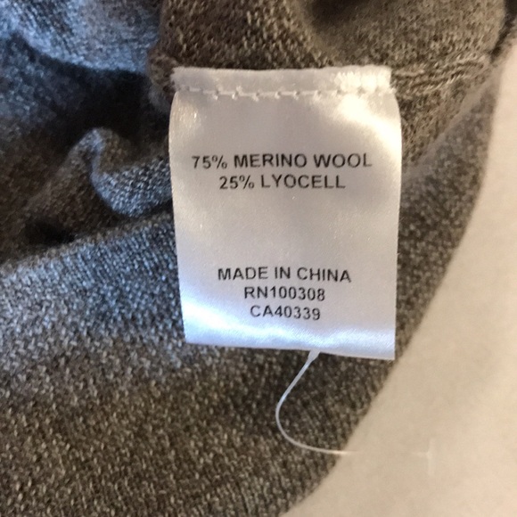 Peter Millar V-neck sweater men XL brown merino wool blend long sleeve neutral - Picture 8 of 12